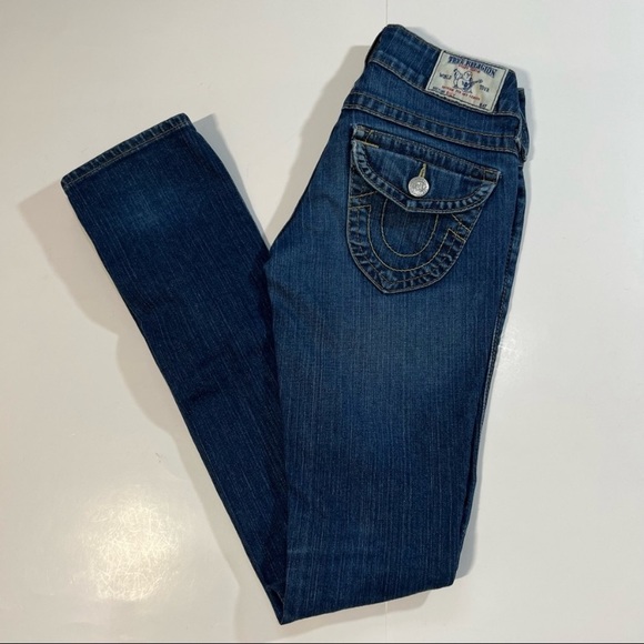 True Religion Jeans size 24 Slim straight Leg jeans - Picture 3 of 6